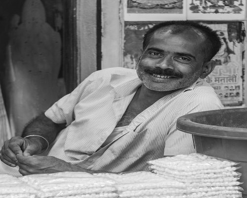 Portrait of confident indian man smiling